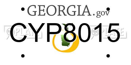 CYP8015 Georgia License Plate