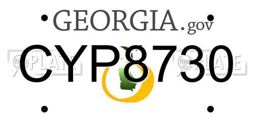 CYP8730 Georgia License Plate