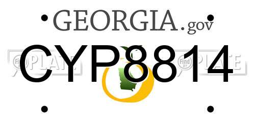 CYP8814 Georgia License Plate