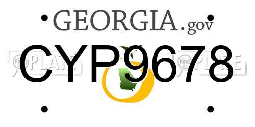 CYP9678 Georgia License Plate