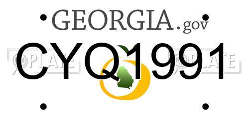 CYQ1991 Georgia License Plate