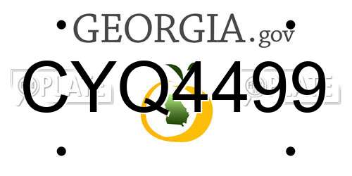 CYQ4499 Georgia License Plate