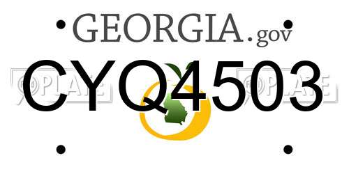 CYQ4503 Georgia License Plate