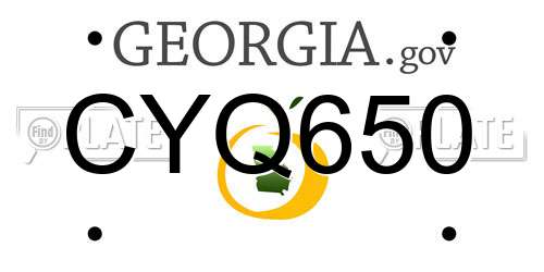 CYQ650 Georgia License Plate