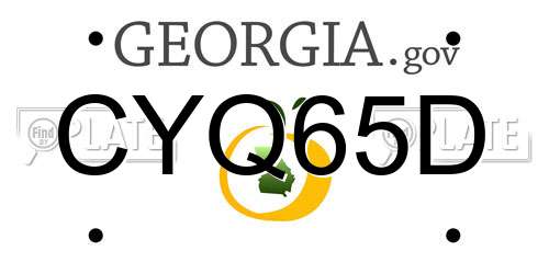 CYQ65D Georgia License Plate