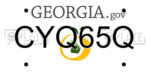CYQ65Q Georgia License Plate