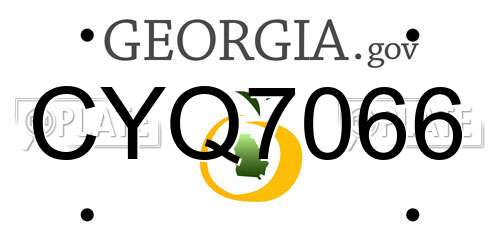 CYQ7066 Georgia License Plate