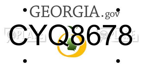 CYQ8678 Georgia License Plate