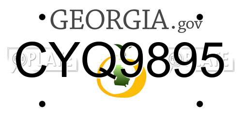 CYQ9895 Georgia License Plate