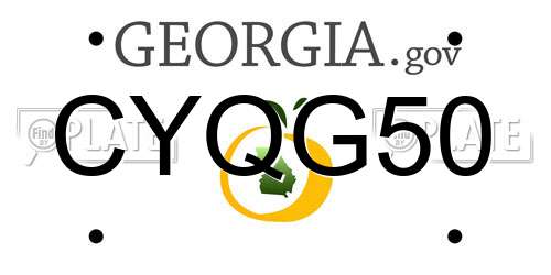 CYQG50 Georgia License Plate