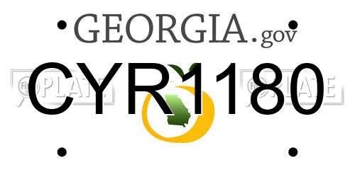 CYR1180 Georgia License Plate