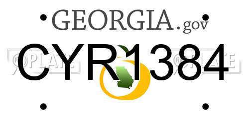 CYR1384 Georgia License Plate