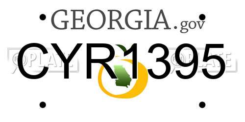 CYR1395 Georgia License Plate