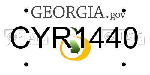 CYR1440 Georgia License Plate