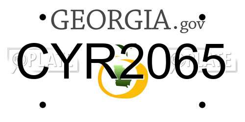 CYR2065 Georgia License Plate