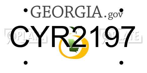 CYR2197 Georgia License Plate