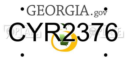 CYR2376 Georgia License Plate