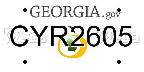 CYR2605 Georgia License Plate