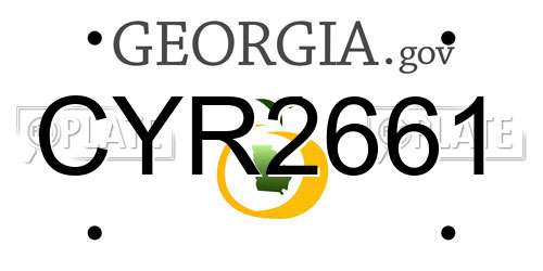 CYR2661 Georgia License Plate
