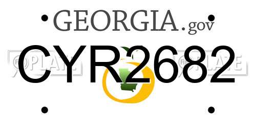CYR2682 Georgia License Plate