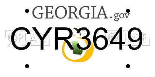 CYR3649 Georgia License Plate