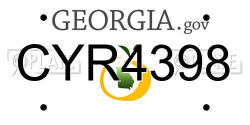 CYR4398 Georgia License Plate