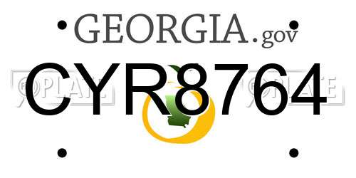 CYR8764 Georgia License Plate