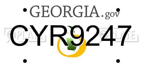 CYR9247 Georgia License Plate