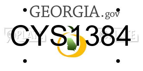 CYS1384 Georgia License Plate