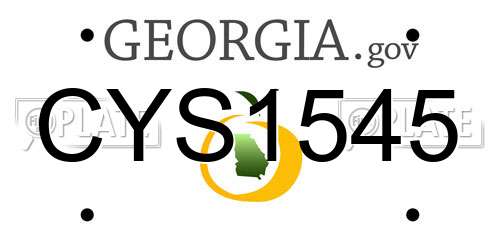CYS1545 Georgia License Plate