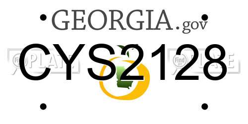 CYS2128 Georgia License Plate