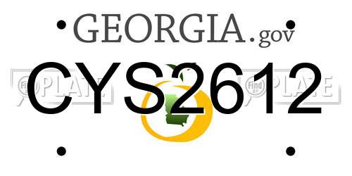 CYS2612 Georgia License Plate