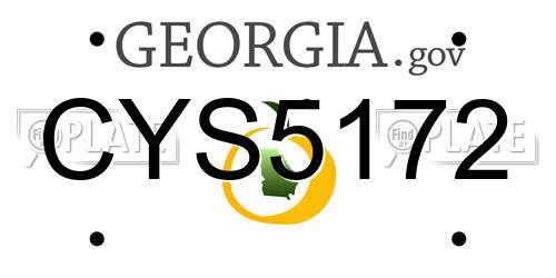 CYS5172 Georgia License Plate
