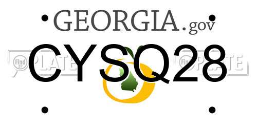 CYSQ28 Georgia License Plate