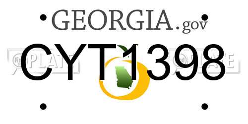 CYT1398 Georgia License Plate