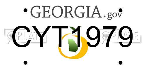CYT1979 Georgia License Plate