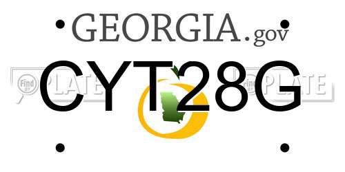 CYT28G Georgia License Plate