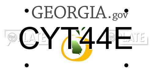 CYT44E Georgia License Plate