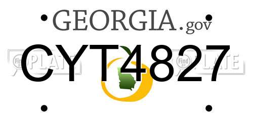 CYT4827 Georgia License Plate