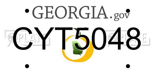 CYT5048 Georgia License Plate