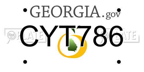 CYT786 Georgia License Plate