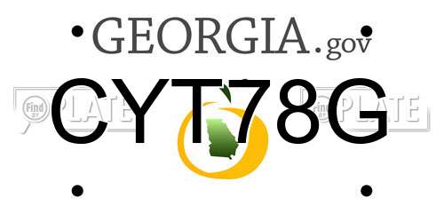 CYT78G Georgia License Plate