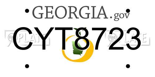 CYT8723 Georgia License Plate