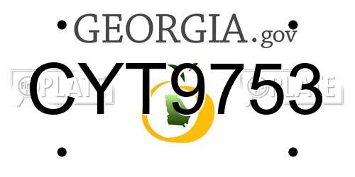 CYT9753 Georgia License Plate