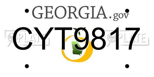 CYT9817 Georgia License Plate