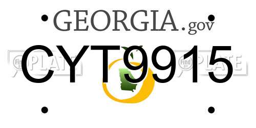CYT9915 Georgia License Plate
