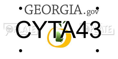 CYTA43 Georgia License Plate