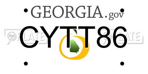 CYTT86 Georgia License Plate