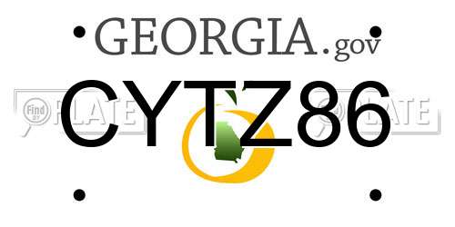 CYTZ86 Georgia License Plate