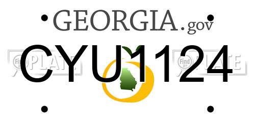 CYU1124 Georgia License Plate